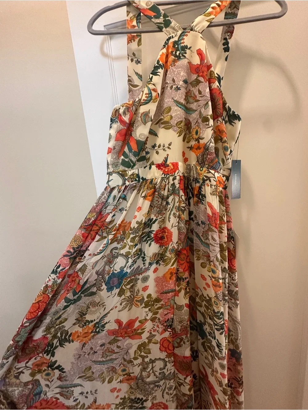 Lulu's Floral Floor Length Halter Gown - Picture 2 of 4